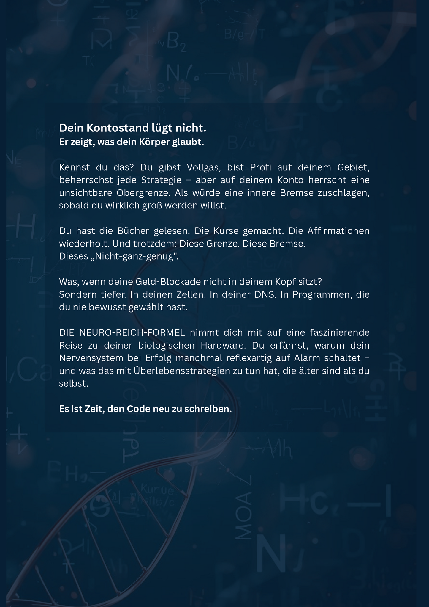 DIE NEURO-REICH-FORMEL: Der Körper-Code deiner finanziellen Freiheit