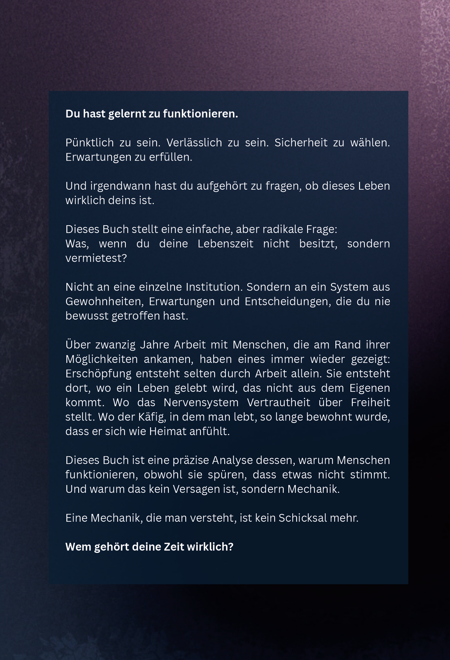 DU BIST NUR GEMIETET: Warum dein Leben nicht dir gehört und was dein Nervensystem längst weiß